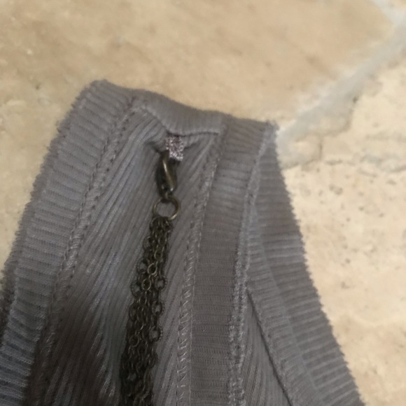 Loft Gray Ribbed Tank - Picture 5 of 9